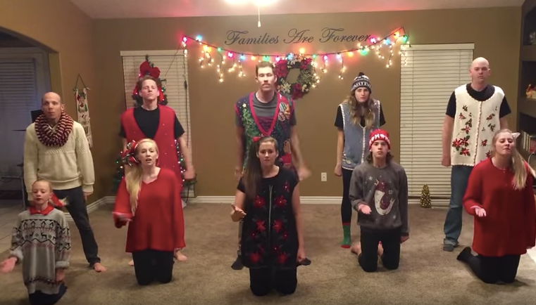 LOL, this family does a fantastic Christmas dance! Would you do this with your family?